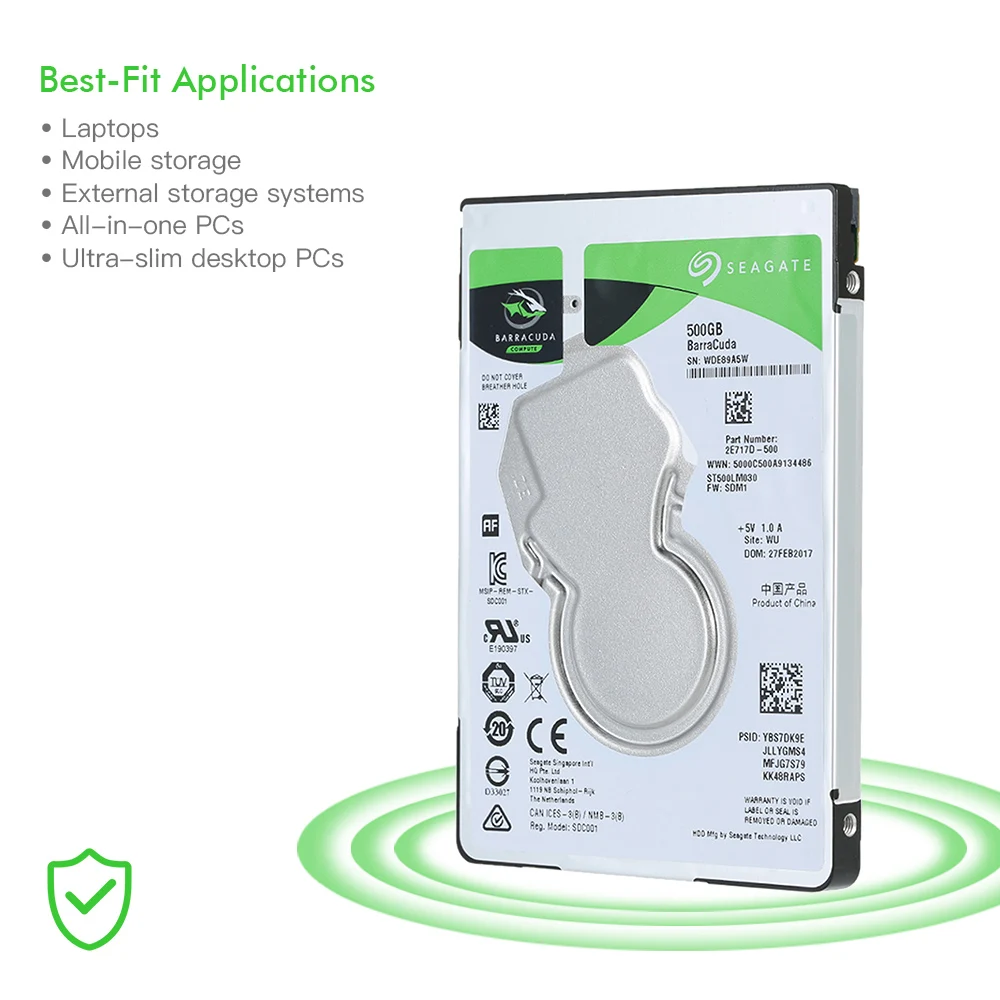 Seagate 500G ноутбук HDD внутренний жесткий диск 7 мм 5400 об/мин SATA 6 ГБ/сек. 128 МБ кэш 2 5