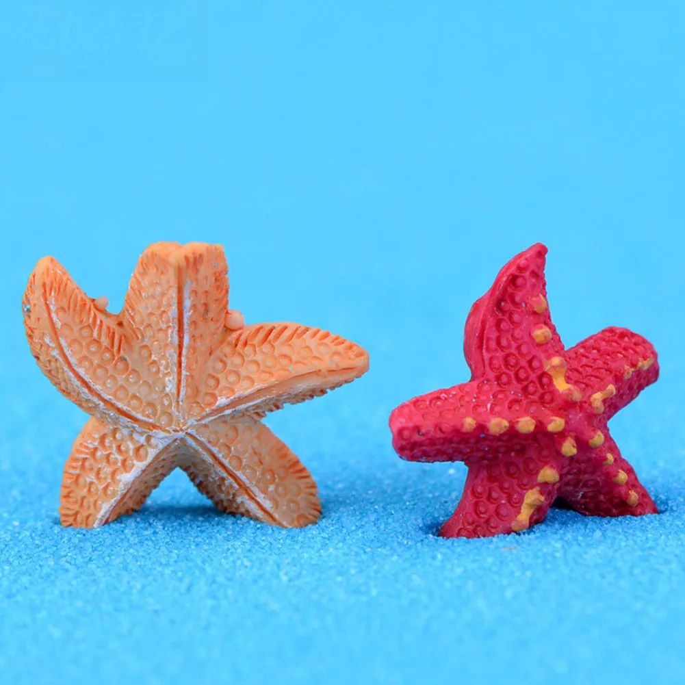 Морская звезда миниатюры сказочные украшения сада Micro пейзажи DIY смолы ремесло бонсай фигурка Террариум орнамент аксессуары 2 шт