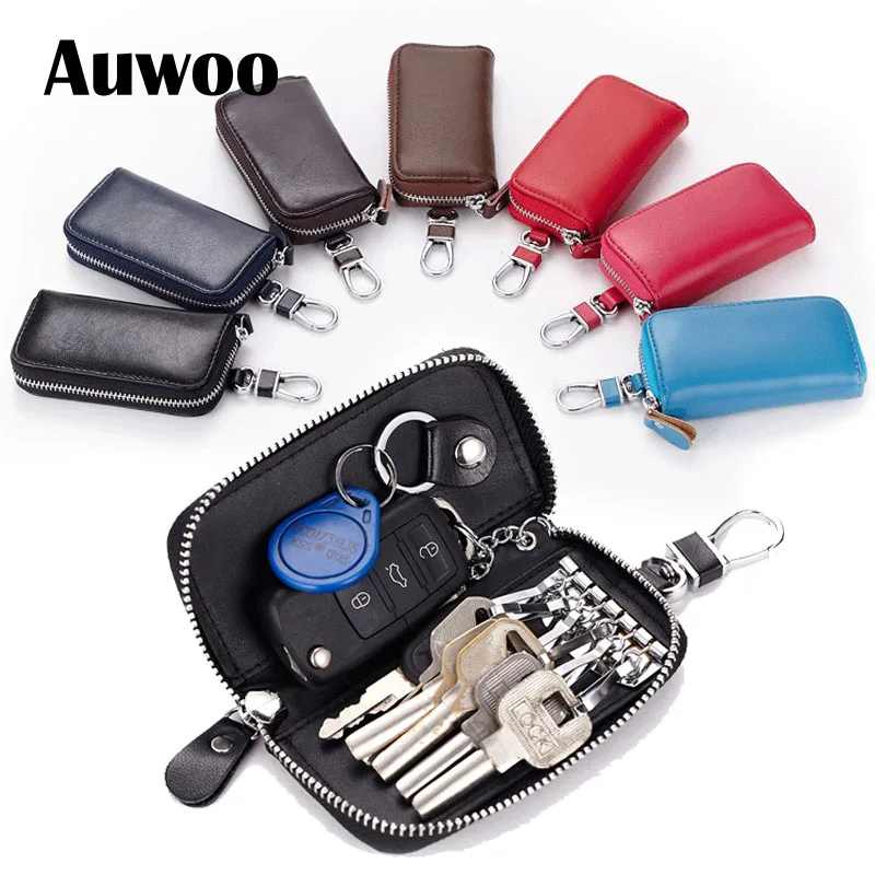 New Genuine leather Men key holder organizer multifunctional women key