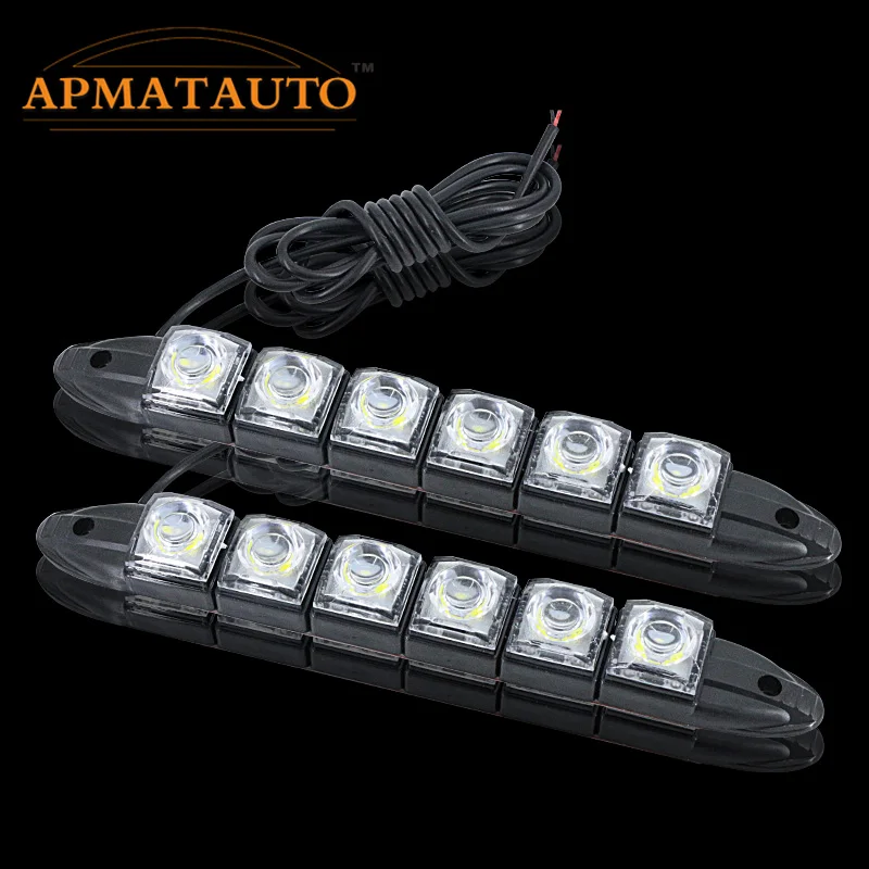

2X 6-12 LEDs Car COB DRL Driving Fog Light Flexible Daytime Running Light For Honda/Toyota/Hyundai/VW/Kia For Mazda/Buick/Nissa