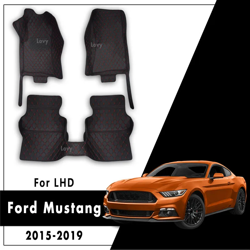 LHD Car Floor Mats For Ford Mustang 2015 2016 2017 2018 ...