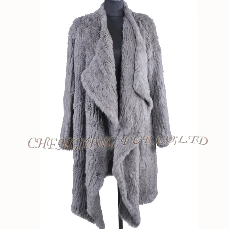 

CX-G-A-215B Australia Hot Selling New Design Hand Knitted Rabbit Fur Jacket ~Drop Shipping