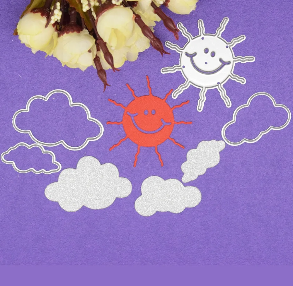 

Sunshine Cloud Weather Metal Cutting Dies DIY Scrapbooking Card Decoration Embossing Sunny Day Craft Dies