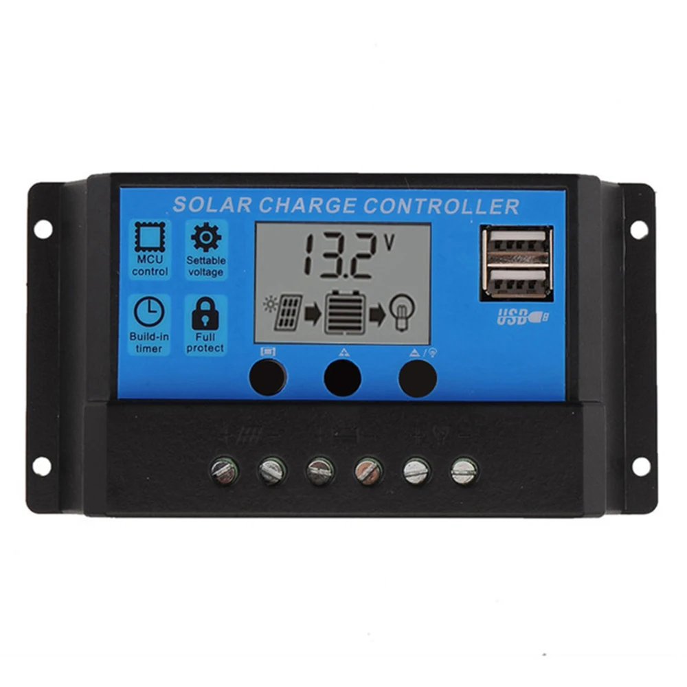 

10A-20A-30A 12/ 24V intelligence Solar cells Panel Battery Charge Controller Regulator LCD Display with 5V USB