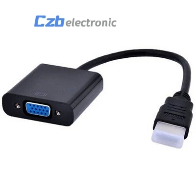 Черный 1080P HDMI штекер в VGA Женский видео конвертер адаптер кабель hdmi vga для ПК DVD|cable