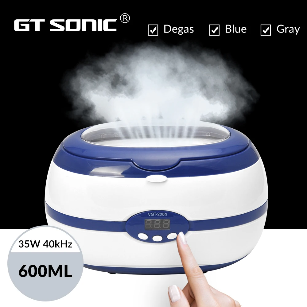 GT sonic 600 мл ультра sonic очиститель для ванной Таймер Ювелирные изделия кисточки очки Маникюр камни резаки для SIM карт зубные бритвы запчасти ультразвук