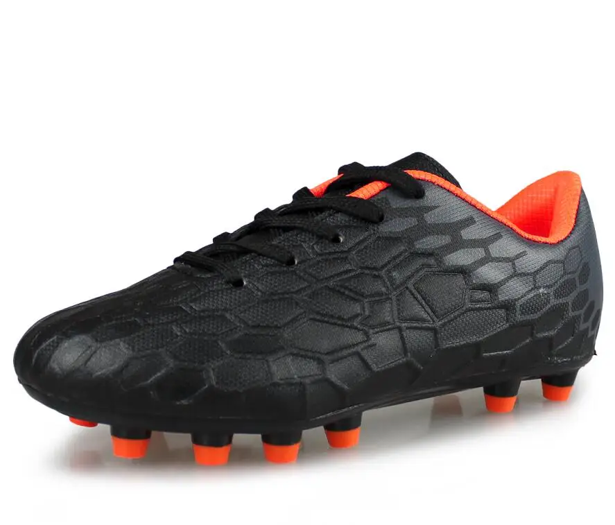 Профессиональная футбольная обувь для мальчиков, Детская уличная футбольная обувь, детская спортивная обувь - Цвет: black