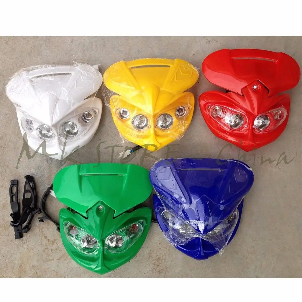 Novelty Motorcycle Headlight Universal With Bulb Motor Headlamp Head