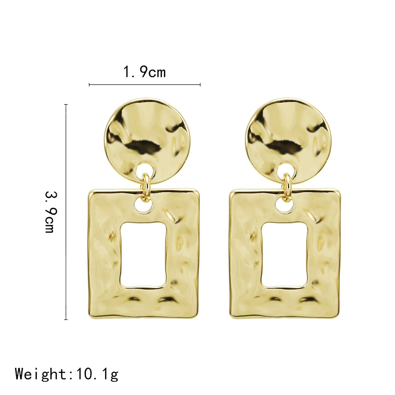 Винтажные серьги большие для женщин массивные серьги-капли геометрические золотые металлические серьги с подвеской трендовые модные ювелирные изделия - Окраска металла: 27