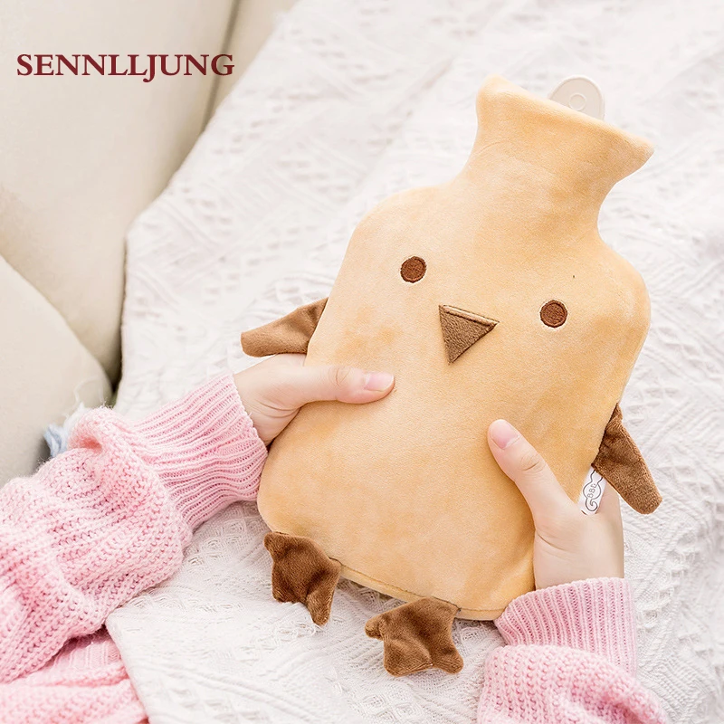 

Lovely water injection hot water bag warm hands warm pillow belly warmer PVC Water-filling Hot-water Bag Flannel