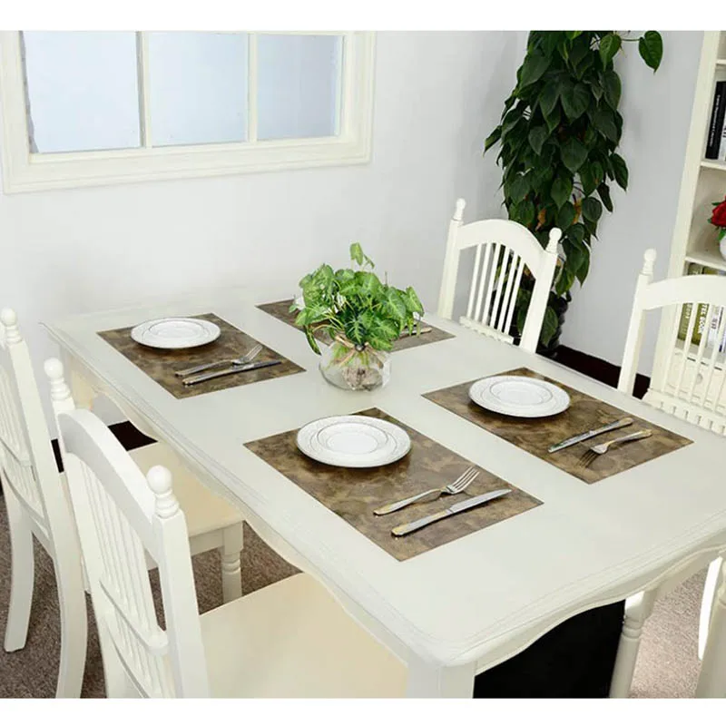 1pcs Thick Gold Table Mat Set De Pvc Clic Style Oil And 1pcs Thick Gold Table Mat Set De Pvc Clic Style Oil And Water Proof Placemats Plastic Manteles Individuales 3 Color In Mats Pads From Home
