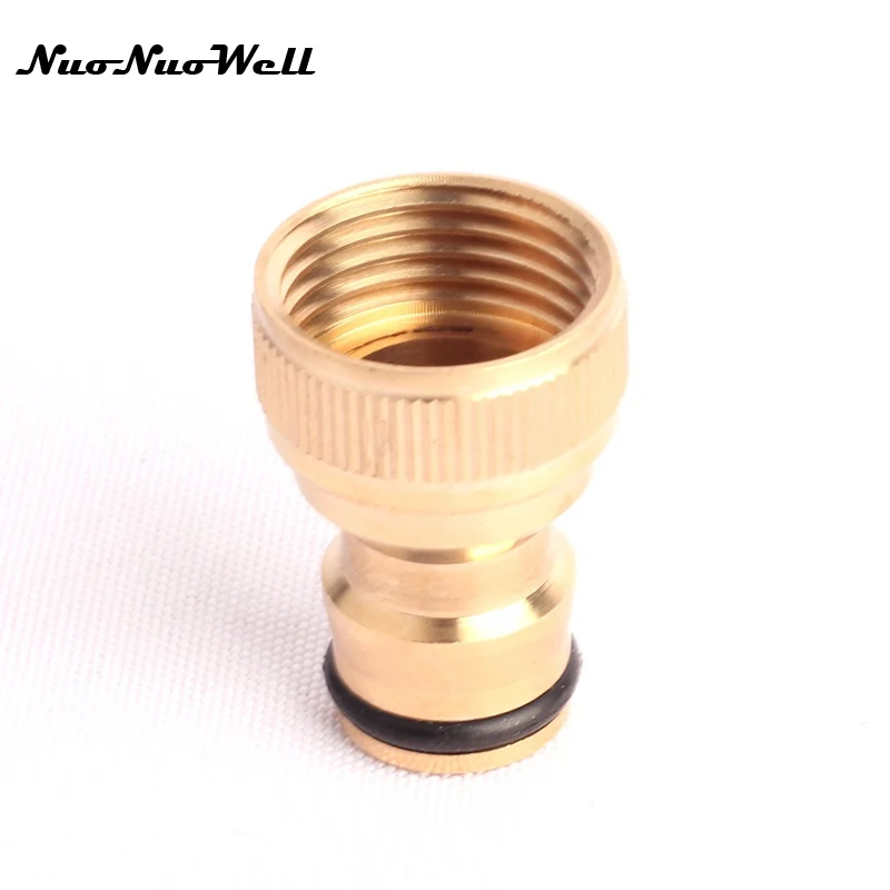 

2pcs NuoNuoWell 1/2" Thread Quick Connector 100% Brass Tap Connector for Garden Irrigation Watering Hose Pipe Fitting Adapter