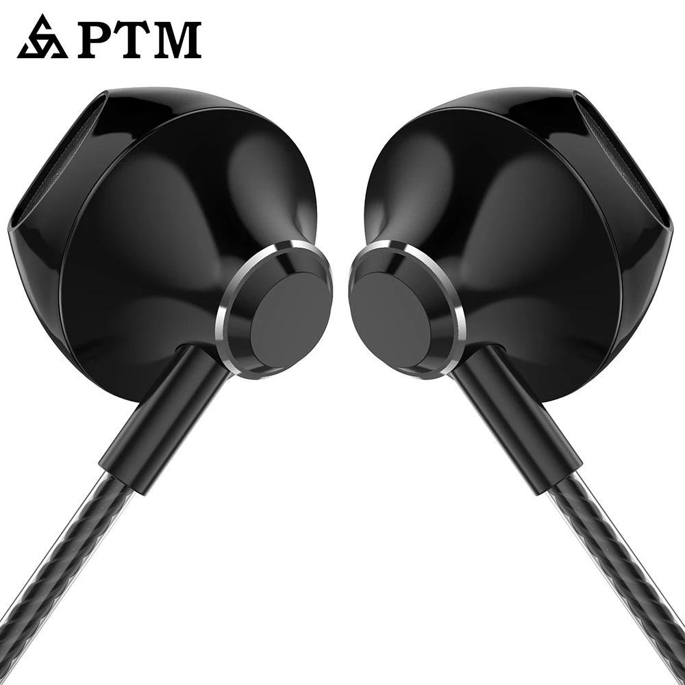 PTM D31 Earphones with Remote Mic Earbuds Volume Control Headsets for