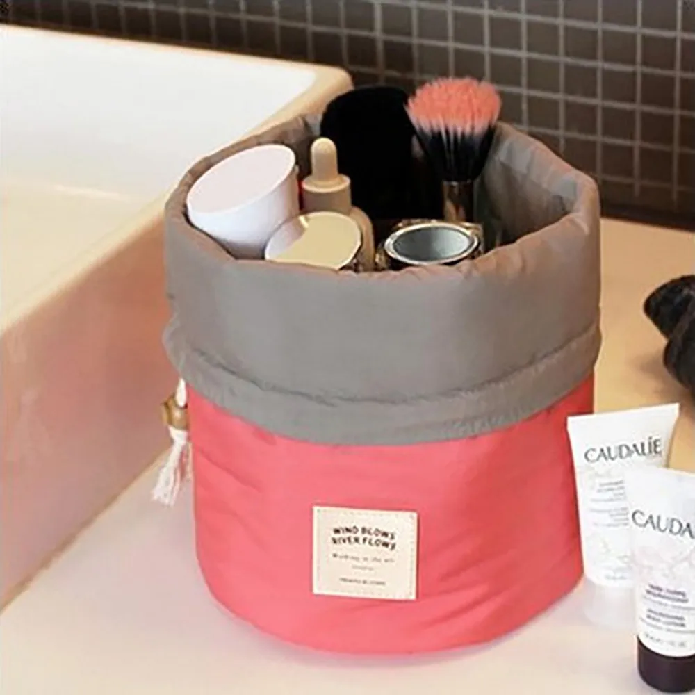 

Barrel Travel Cotton Cosmetic Drawstring Wash Makeup Organizer Storage Toiletry Bag Cosmetic Organizer