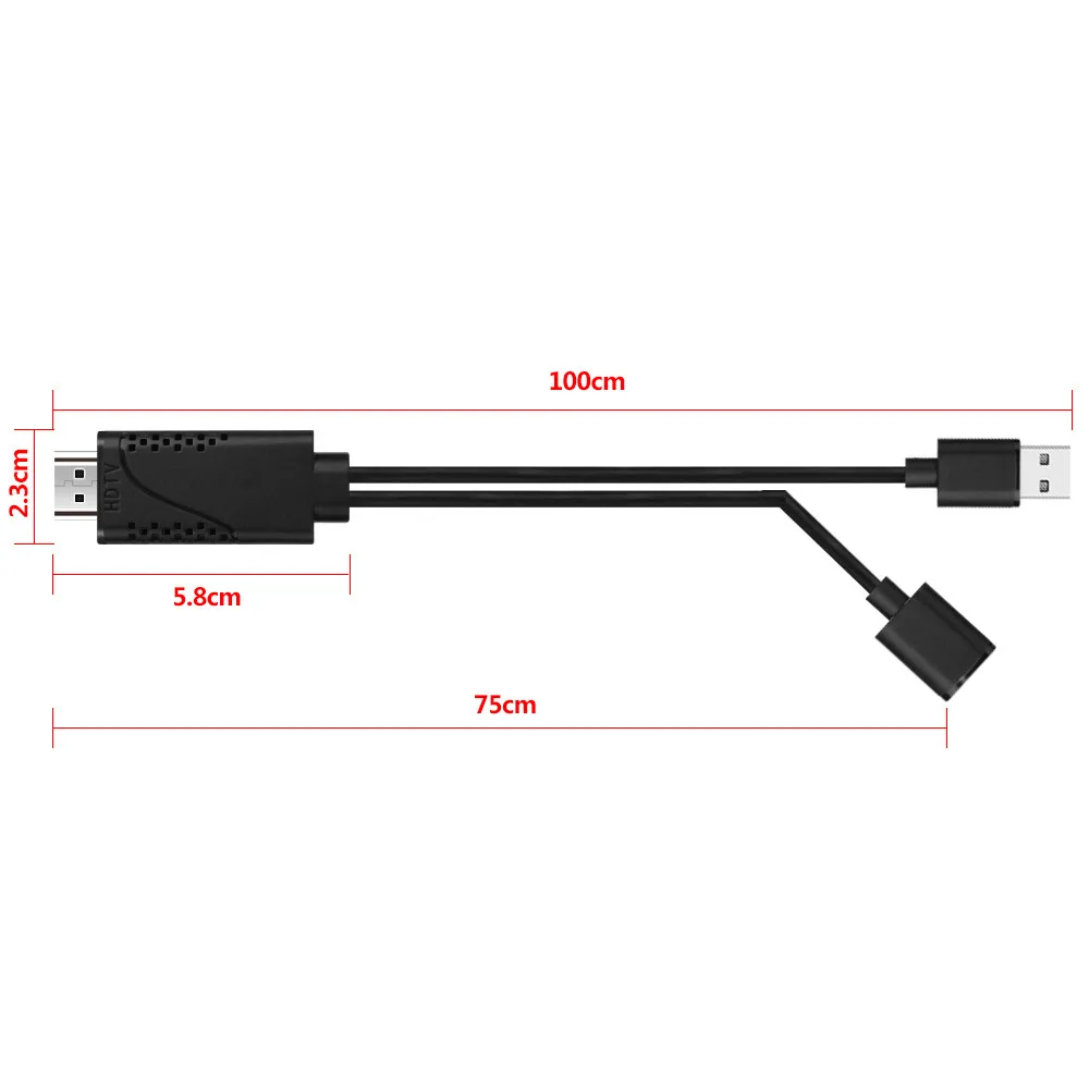 USB к HDMI 4K HD 1080P HD ТВ AV Кабель-адаптер Шнур для iPhone XS/XS MAX/XR