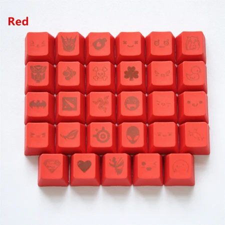 11 видов цветов 29 гравировальная графика DIY PBT keycaps OEM R4 cherry MX Переключатель механическая клавиатура keycap купить один получить один бесплатно - Цвет: Red