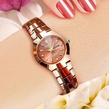 

KINGNUOS Stainless Steel Luxury Lover Couple Watch Women Men 2020 Quartz Wristwatch Ladies Clock relogio feminino fashion Dress