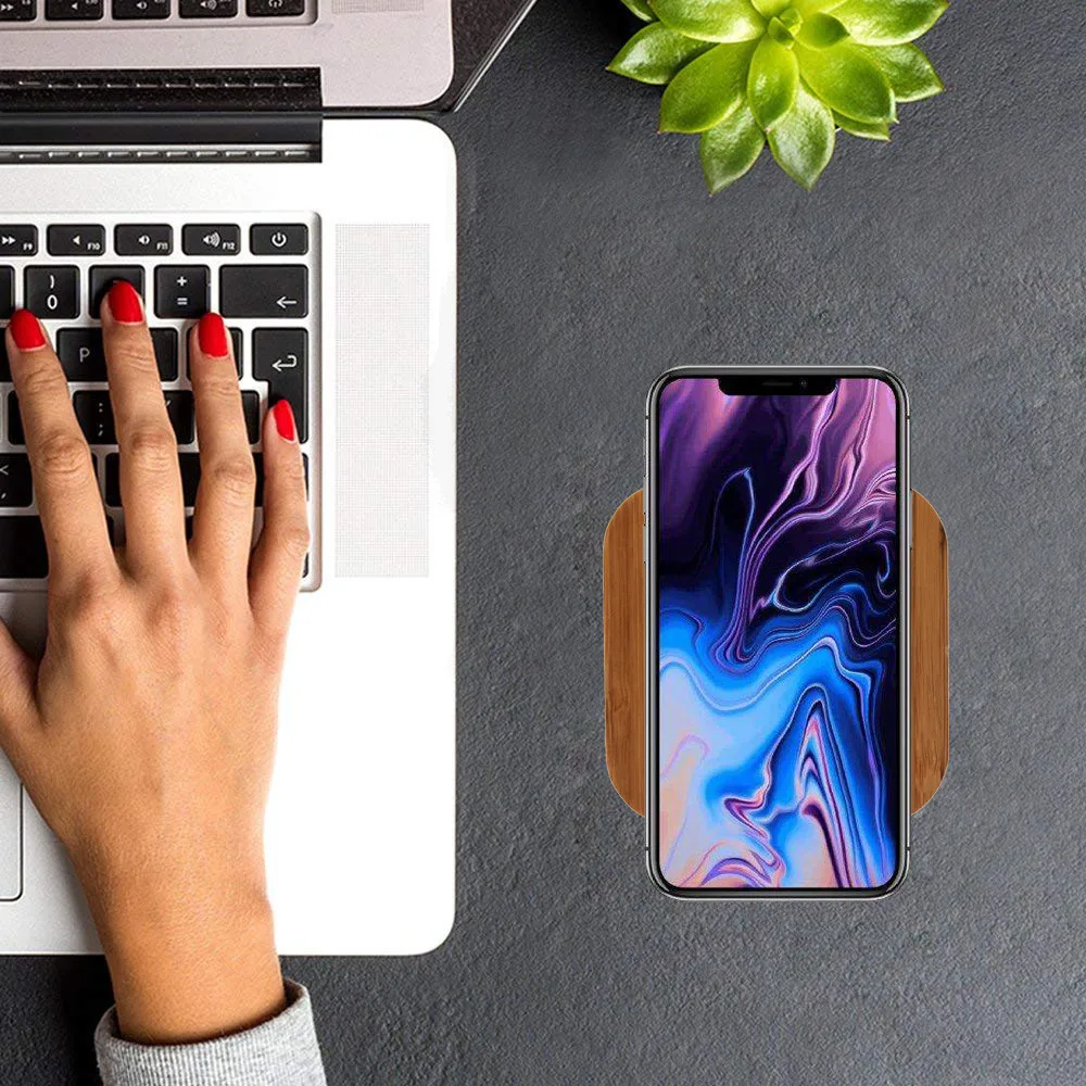 EPULA ультратонкий деревянный Qi беспроводной зарядный коврик для Iphone XS/XS Max/XR Беспроводное зарядное устройство для samsung Note 9