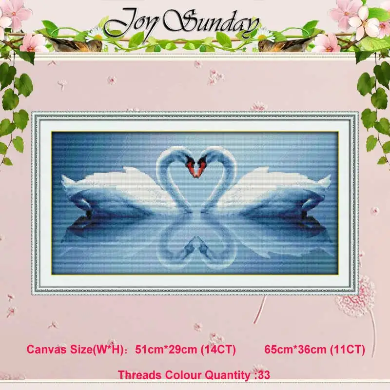 White Swan Белый лебедь Лебединое озеро семья Счетный 11CT 14CT Набор для вышивания крестиком DIY DMC Китайский Набор для вышивания крестиком вышивка рукоделие домашний декор - Цвет: White Swan