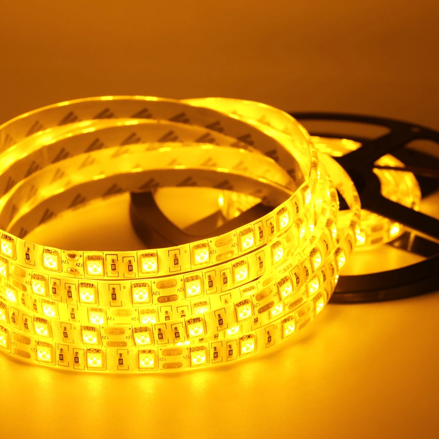 5050 SMD гибкие Светодиодные ленты светильник работающего на постоянном токе 12 В в