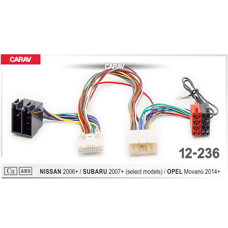 

CARAV 12-236 ISO Radio Adapter for NISSAN for SUBARU for OPEL Movano(select models)Wiring Harness Connector Lead Loom Cable Plug