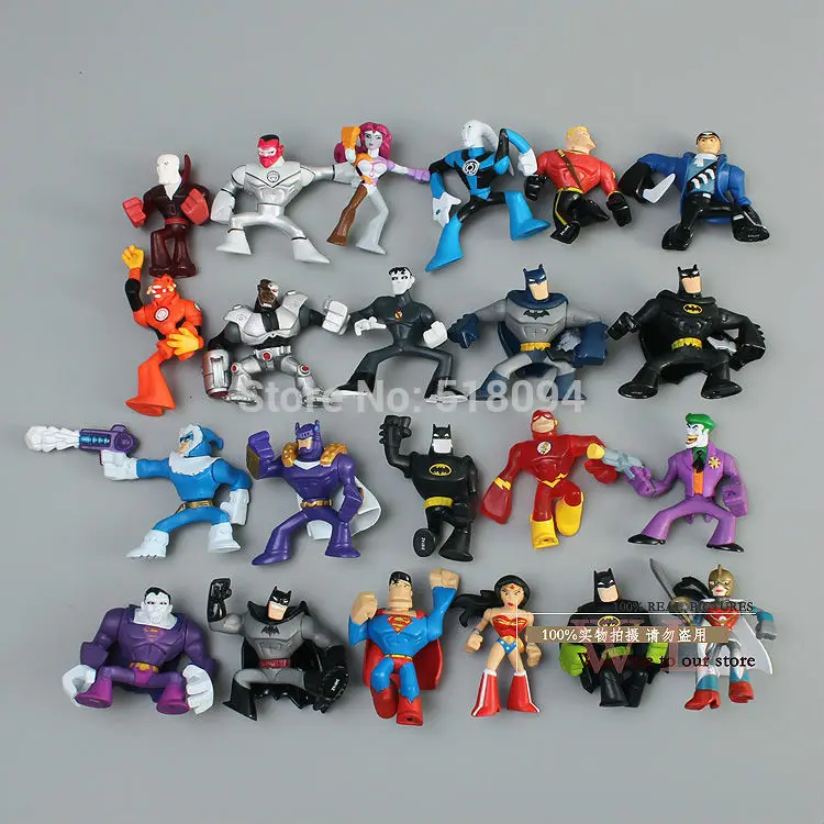  Free Shipping DC Comics Superheroes Batman The Joker Superman Wonder Woman Mini PVC Action Figure T