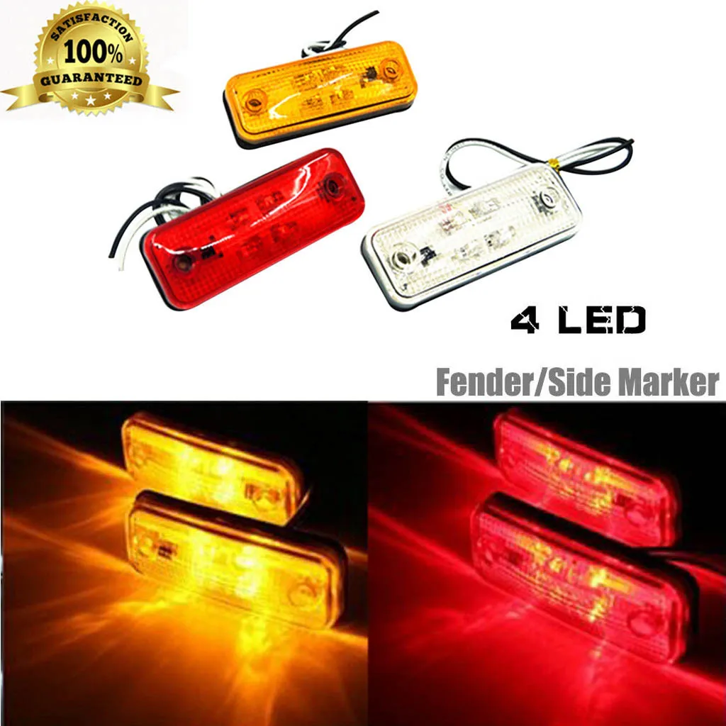 

Signal Light 4LED Fender/Side Marker Light for Truck Trailer Lorry 10-30V Signal Light 4LED Fender/Side Marker Light for Truck