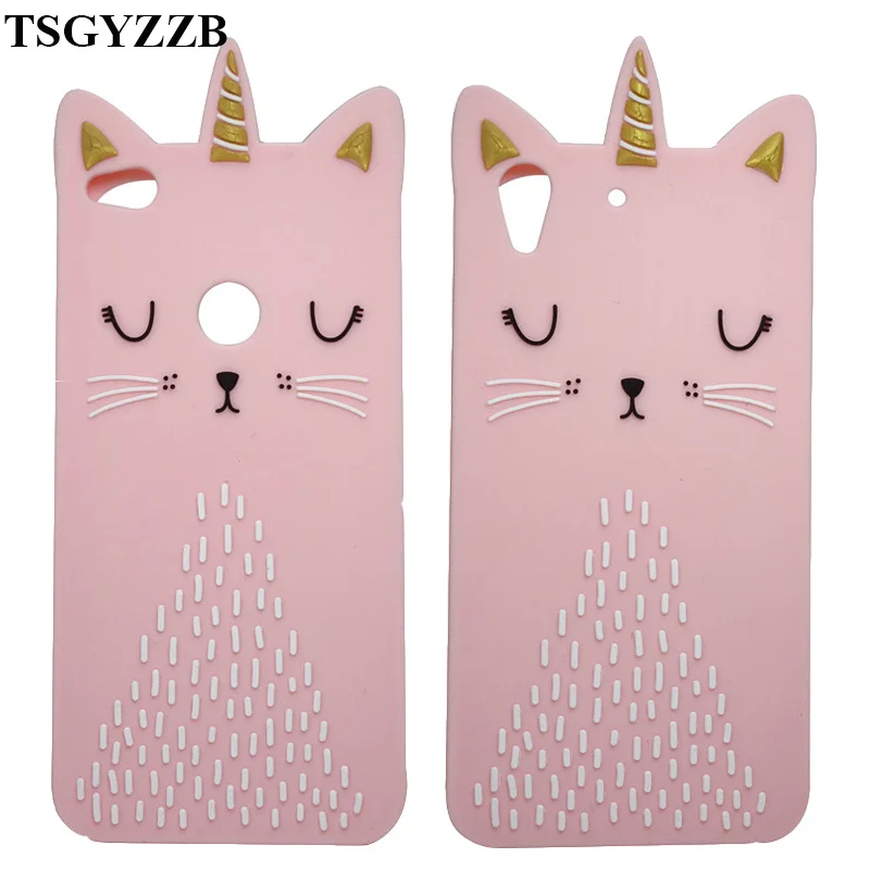 

For Huawei P8 Lite (2017) Case Soft Silicon Coque 3D Pink Cat Cover For Huawei Y6 II P8 P9 P10 Lite 2017 Case Phone Cover Case