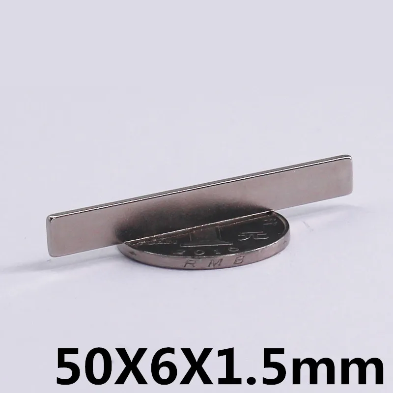 

5pcs 50x6x1.5mm Neodymium Magnet Block N35 Permanent Super Strong Powerful Small Magnetic Magnets Square