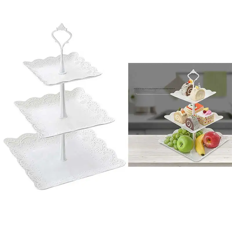 

3 Tier Cake Stand Fruit Plate Cake Stand Fitting Party Tray Cake Food Dessert Rack Holder for Kitchen Home High Quality