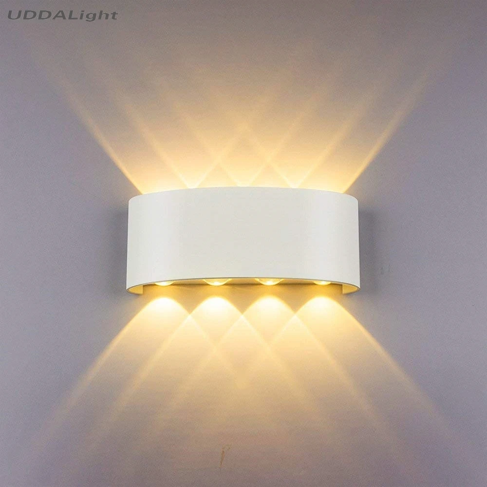 

black/white outdoor wall lamp 8W 6W 4W 2W outdoor lighting waterproof ip65