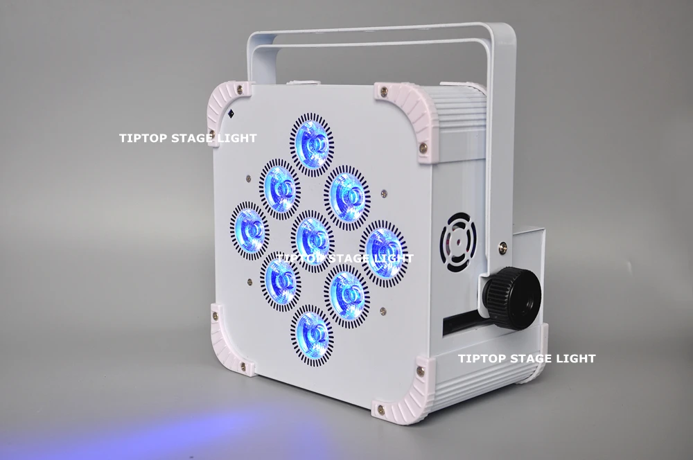TIPTOP 10 блок TP B07 большой ЖК экран 9x18W беспроводной Led Par свет 13200MAH литий