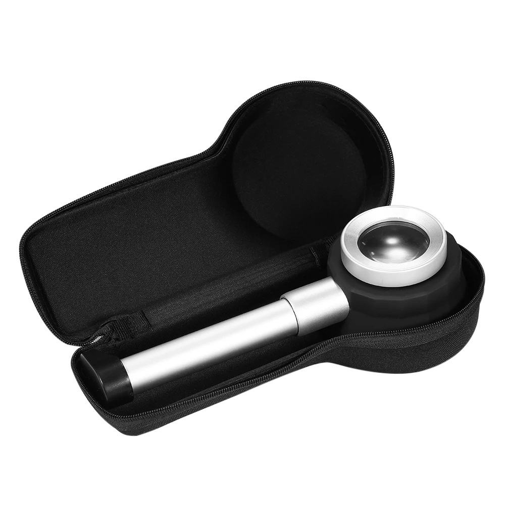 

30X 35mm Handheld Magnifier Portable Jeweler Loupe UV Illuminated Lamp Glasses Magnifying Tool With LED Light