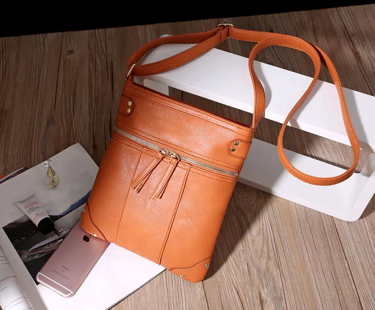 MJ Women Messenger Bags Casual PU Leather Crossbody Bag Brand Design Lady's Over-the-Shoulder Bucket Bag Solid Bolsa Feminina (15)