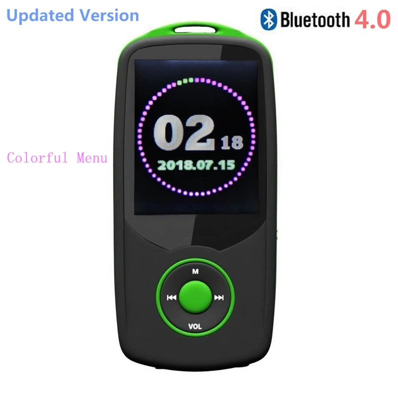 

Latest Version of RUIZU-X06 16GB Bluetooth4.0 MP4 Music Player 1.8-inch Color Screen Menu with FM, Supports SD Card up to 64GB