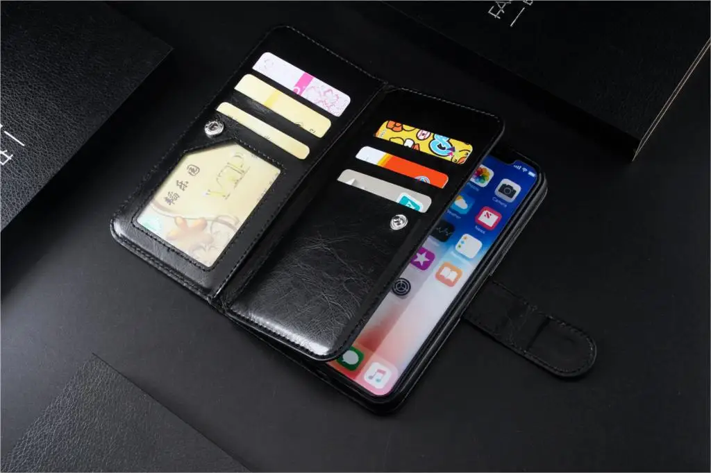 Кожаный чехол-кошелек для iPhone 11 11 Pro Max 9 держатель для карт откидная крышка для iPhone X Xr Xs Max 8 7 6 Plus 5 5S SE чехол с ремешком