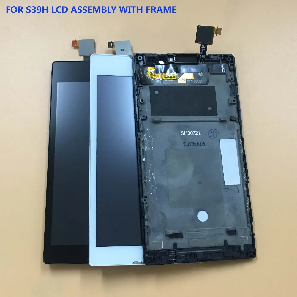 

For Sony Xperia C S39h C2304 C2305 Touch Screen Glass Digitizer Sensor Panel + LCD Display Monitor Module Panel Assembly Frame