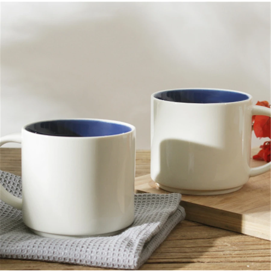 Пара винтажных керамических кофейных кружек чашка для чая Fincan Home Big Copo Tumbler