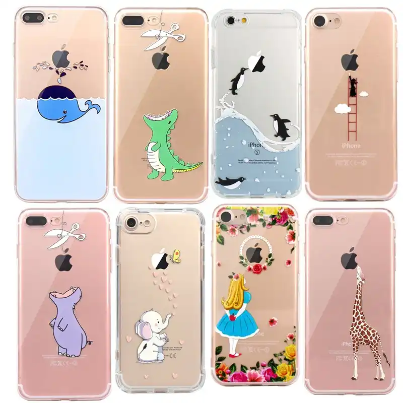 For Iphone Se Case Cute Animals Crocodile Panda Penguin Soft