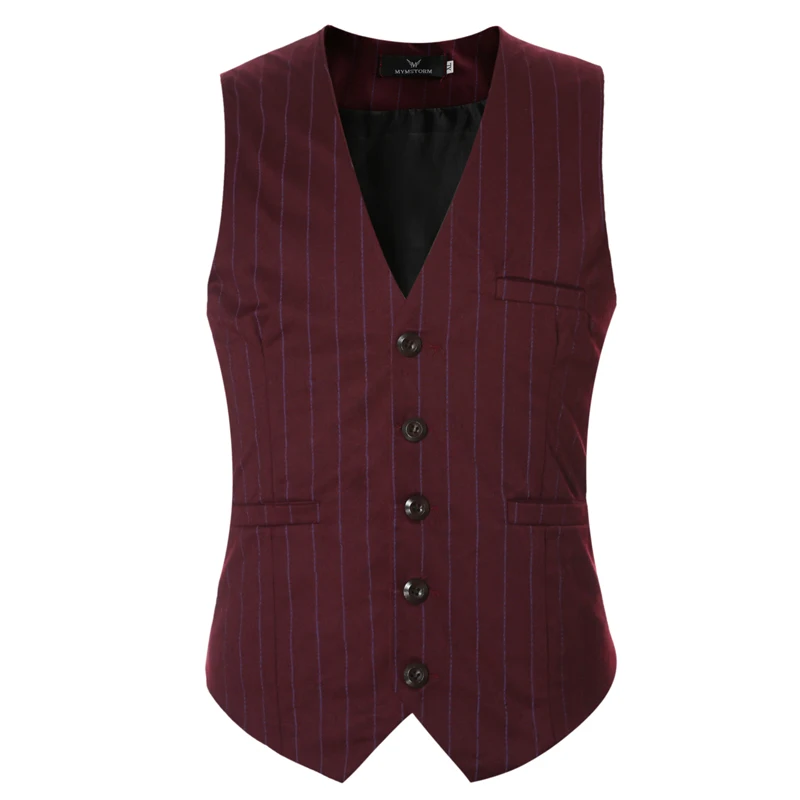 Men Suit Vest Black Grey V neck Collar Classic Dress Slim Fit Vests