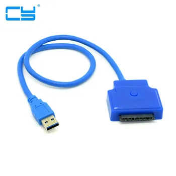 

Bule color USB 3.0 to Micro SATA 16Pin 1.8" SSD Convert Cable 50cm 0.5m
