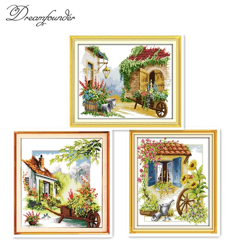 

Little float cross stitch kit aida 14ct 11ct count printed canvas stitches embroidery DIY handmade needlework
