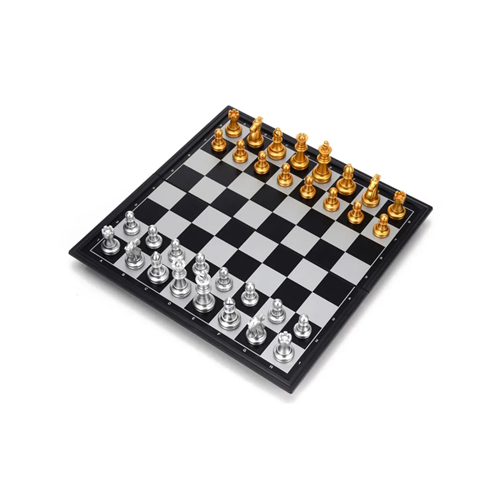 Путешествия складной магнитные шахматы Портативный путешествия шахматы Настольная игра игрушка
