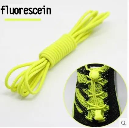1 пара эластичных шнурков для мужчин, женщин и мужчин, эластичная обувь с пряжкой и пряжками для детей,, черные и - Цвет: fluorescein