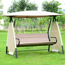 Outdoor covered swing bench w canopy seats 3 garden backyard patio hammock chair with cushion