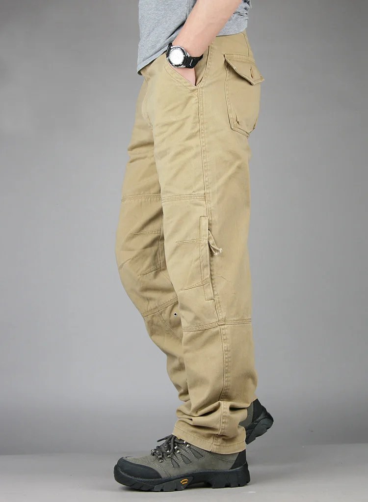 Günstig 30 40 Hohe Qualität herren Cargo Pant Baggy Casual Männer Tactical Hose Multi Pocket Military Insgesamt Männlichen Freien lange Hosen Armee