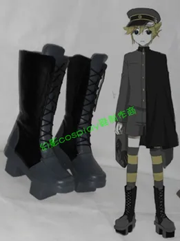 

Vocaloid Kagamine Len Black Halloween Long Cosplay Shoes Boots H016