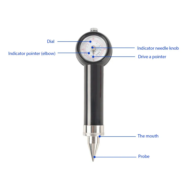 Soil Hardness Tester Penetrometer Sclerometer Durometer Inspecting Hardness Analyzer Portable Pointer Type Soil Different Depth (6)