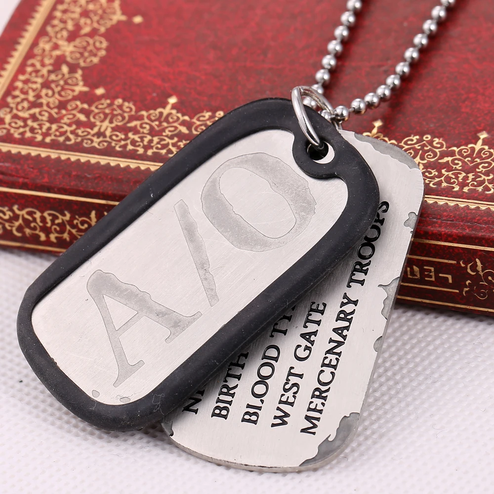 Cosplay Anime GANGSTA A/0 Nicolas Brown Mercenary Dog Tag necklace