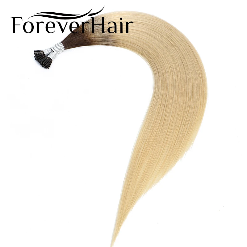 FOREVER HAIR 0,8 г/локон 20 дюймов Remy I Tip волосы для наращивания 3 тона Омбре цвет #2T613 Омбре наконечник палки прямые предварительно скрепленные